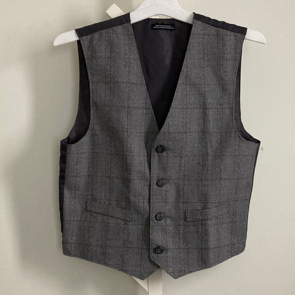 3/$20 Women's Gray Glen Plaid Waistcoat Vest - NWOT